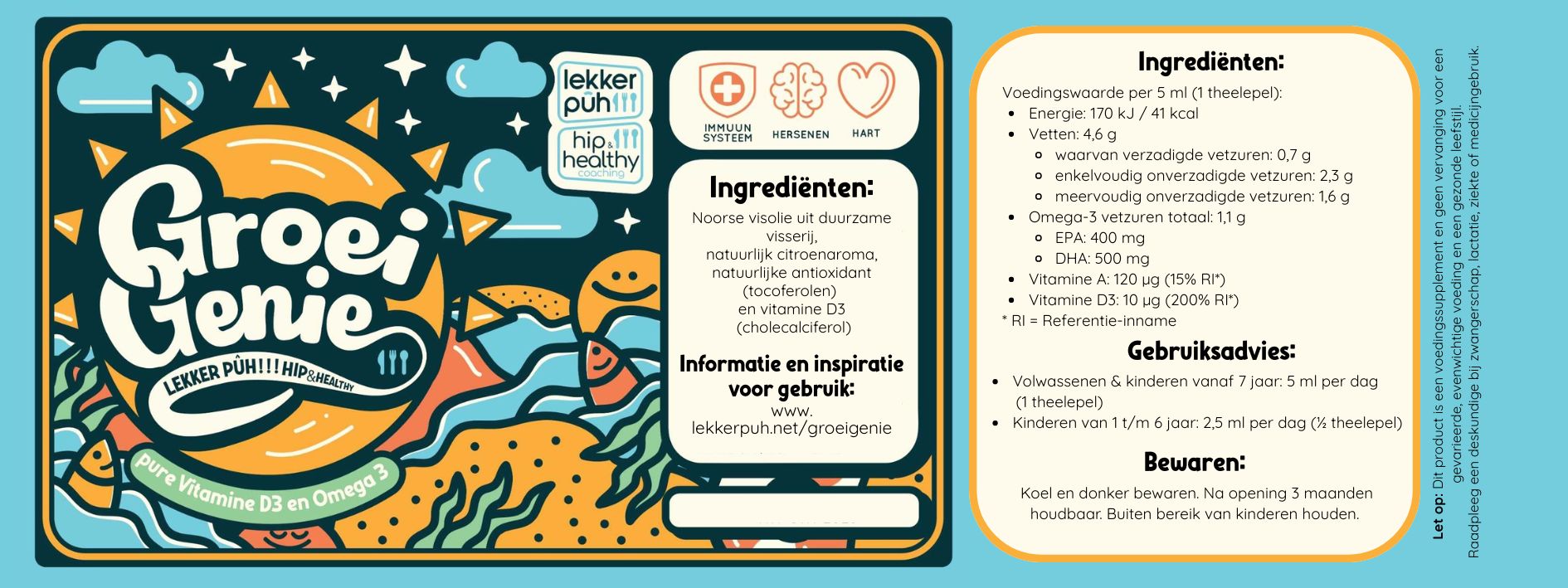 GroeiGenie Omega-3 + Vitamine D3 – 150 ml - Afbeelding 5